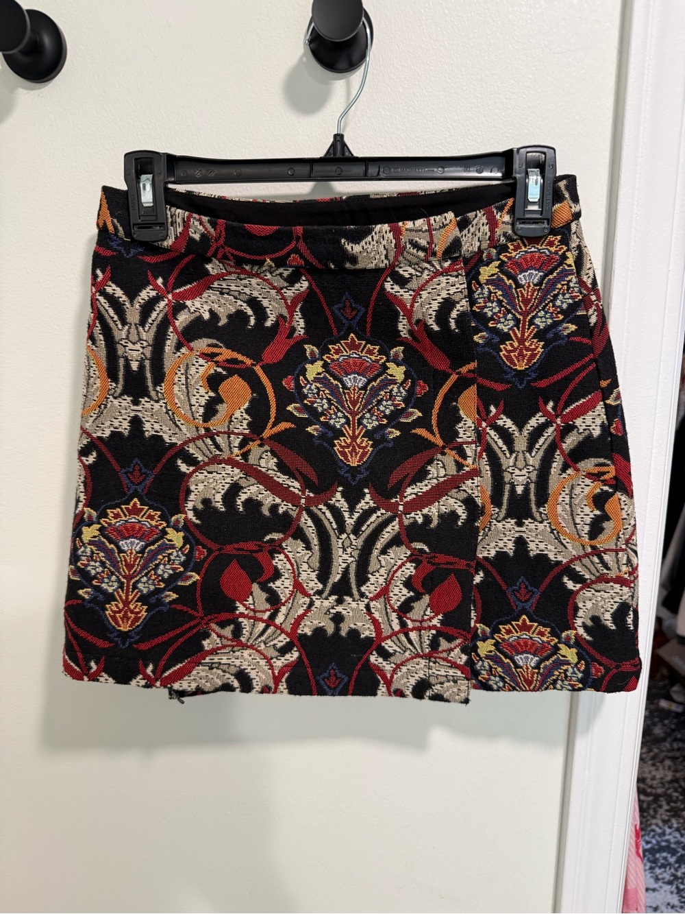 Womens Topshop brocade wrap Mini Skirt